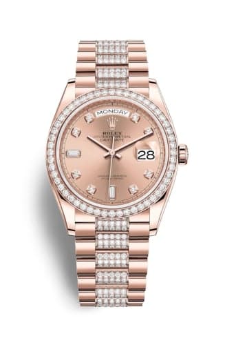 Rolex Day-Date 36 Everose Gold / Diamond / Rose - Diamond / President - Diamond