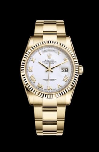 Rolex Day-Date 36 Yellow Gold / Oyster / White Roman