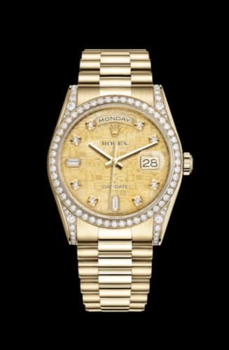Rolex Day-Date 36 Yellow Gold Diamonds / President / Champagne MOP Computer