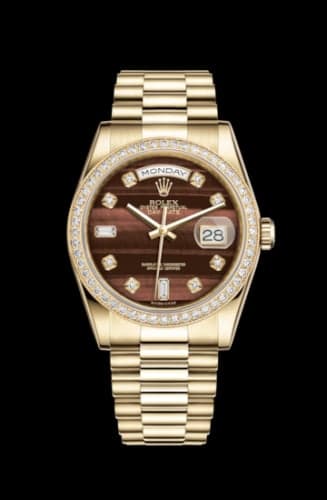 Rolex Day-Date 36 Yellow Gold Diamonds / President / Bull's Eye