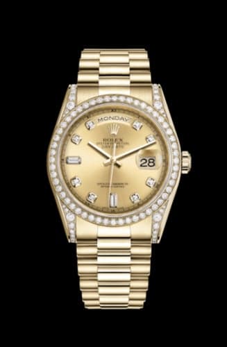 Rolex Day-Date 36 Yellow Gold Diamonds / President / Champagne Diamond