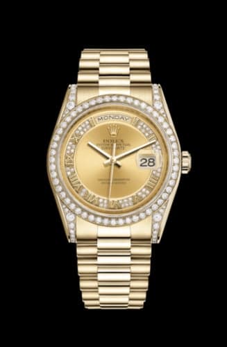 Rolex Day-Date 36 Yellow Gold Diamonds / President / Champagne Diamond