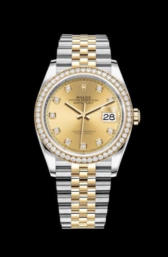 Rolex Datejust 36 Stainless Steel / Yellow Gold / Diamond / Champagne Diamond / Jubilee