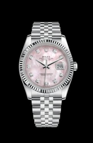 Rolex Datejust 36 Stainless Steel Fluted / Jubilee / Pink MOP