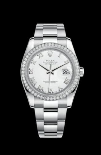 Rolex Datejust 36 Stainless Steel Diamond / Oyster / Silver