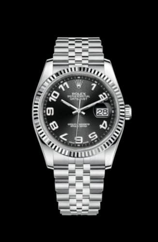 Rolex Datejust 36 Stainless Steel Fluted / Jubilee / Black Arabic