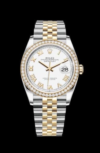 Rolex Datejust 36 Stainless Steel / Yellow Gold / Diamond / White Roman / Jubilee