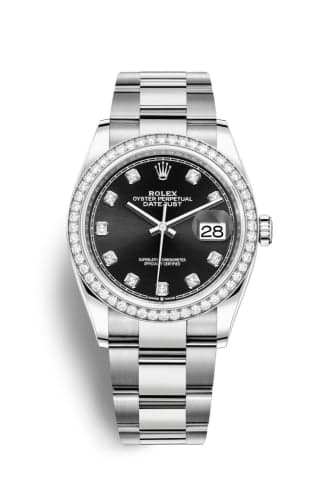 Rolex Datejust 36 Stainless Steel / Diamond / Black-Diamond / Oyster