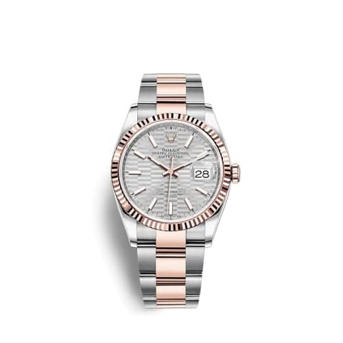 Rolex Datejust 36 Stainless Steel / Everose / Fluted / Silver - Fluted / Oyster