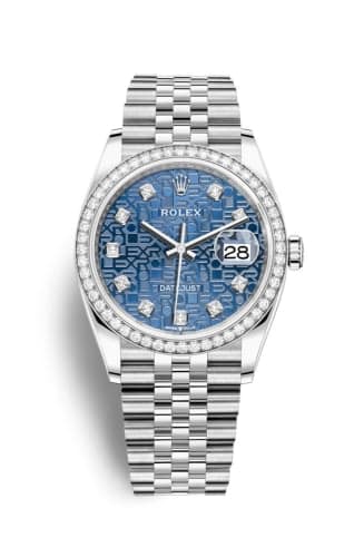 Rolex Datejust 36 Stainless Steel / Diamond / Blue Jubilee / Jubilee