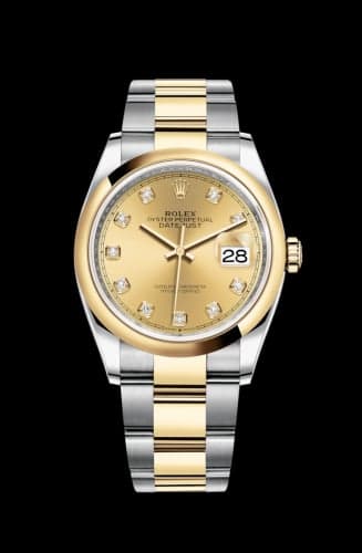 Rolex Datejust 36 Stainless Steel / Yellow Gold / Smooth / Champagne Diamond / Oyster