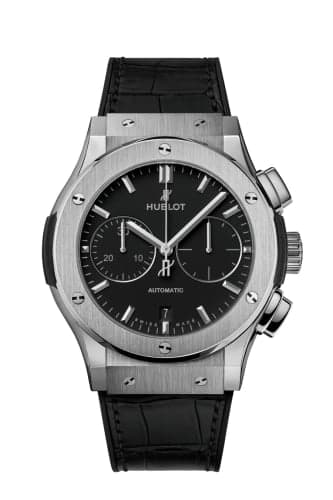 Hublot Classic Fusion 45 Chronograph Titanium / Black / Alligator