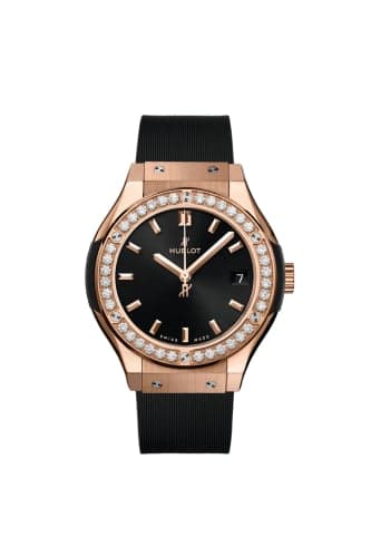 Hublot Classic Fusion 33 King Gold - Diamond / Black / Rubber
