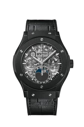 Hublot Classic Fusion Aerofusion Moonphase Black Magic / Alligator
