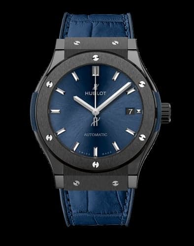 Hublot Classic Fusion 45 Ceramic / Blue / Alligator
