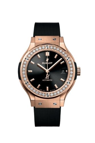 Hublot Classic Fusion 38 King Gold - Diamond / Black / Rubber