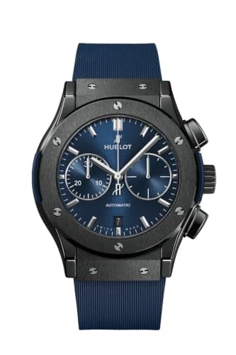 Hublot Classic Fusion 45 Chronograph Ceramic / Blue / Rubber