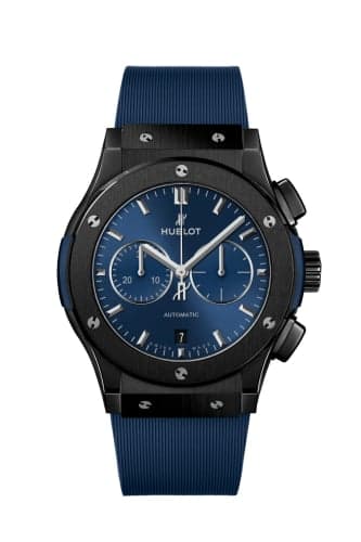 Hublot Classic Fusion 42 Chronograph Ceramic / Blue / Rubber