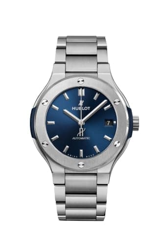 Hublot Classic Fusion 38 Titanium / Blue / Bracelet