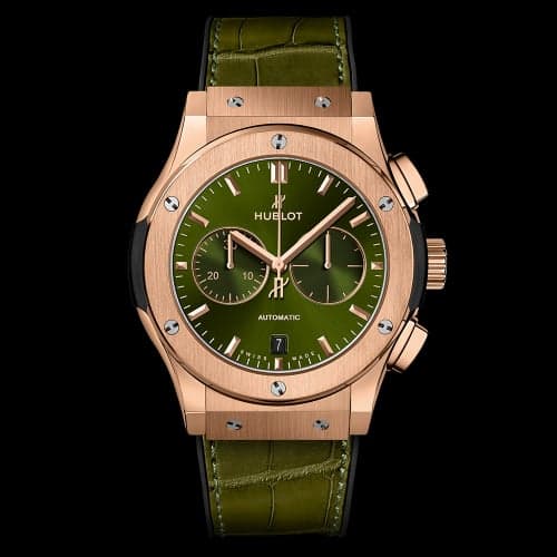 Hublot Classic Fusion 42 Chronograph King Gold / Green / Alligator