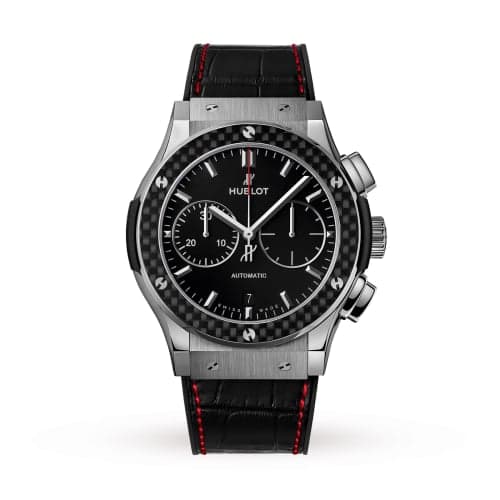 Hublot Classic Fusion 45 Chronograph Titanium / Black / Watches of Switzerland