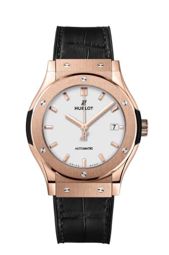 Hublot Classic Fusion 42 King Gold / Opalin / Alligator