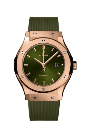 Hublot Classic Fusion 42 King Gold / Green / Alligator