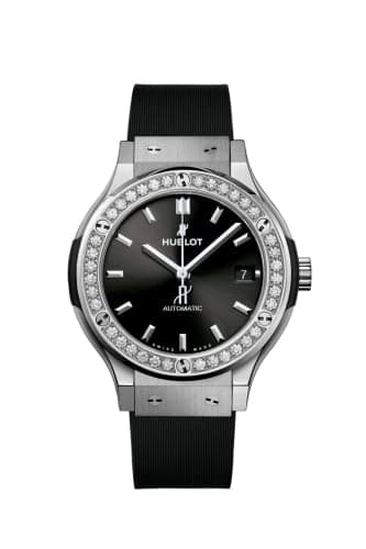 Hublot Classic Fusion 38 Titanium - Diamond / Black / Rubber