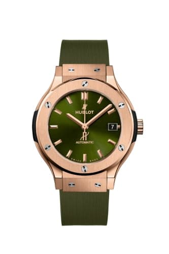 Hublot Classic Fusion 38 King Gold / Green / Alligator
