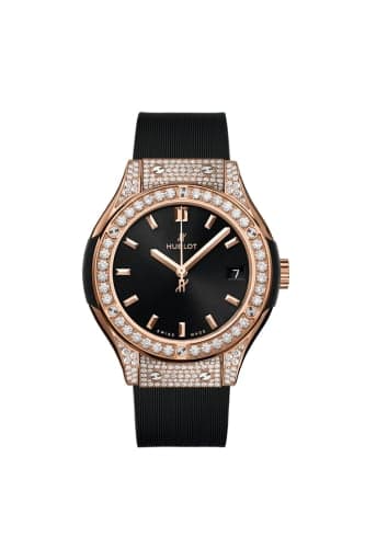 Hublot Classic Fusion 33 King Gold - Pavé / Black / Rubber