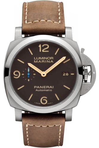 Panerai Luminor 1950 Marina 44 3 Days Automatic Titanium / Brown