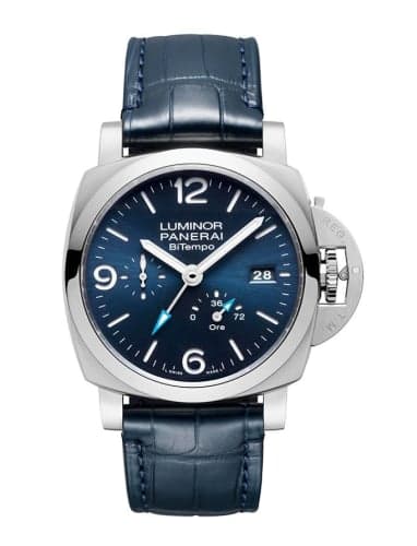 Panerai Luminor 1950 44 BiTempo Stainless Steel / Blue
