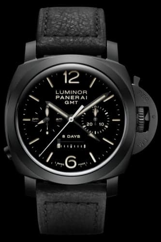Panerai Luminor 1950 44 Chrono Monopulsante 8 Days GMT Ceramic / Black