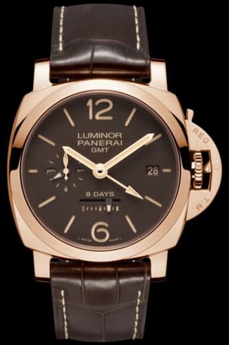 Panerai Luminor 1950 44 8 Days GMT Red Gold / Brown