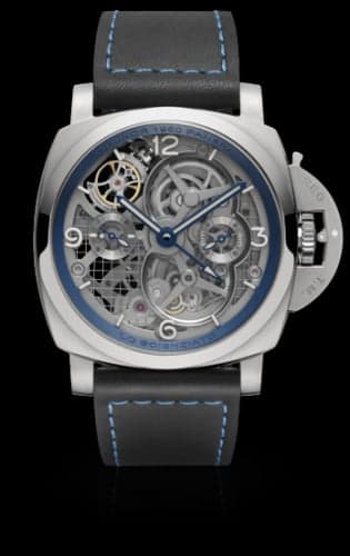 Panerai Luminor 1950 Tourbillon GMT Titanio Lo Scienziato Blue