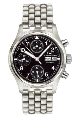 IWC Schaffhausen Pilot's Watch Chronograph Stainless Steel / Black / English / Bracelet