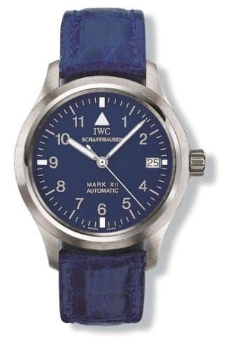 IWC Schaffhausen Pilot's Watch Mark XII Platinum / Blue / Strap
