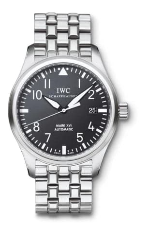 IWC Schaffhausen Pilot's Watch Mark XVI Stainless Steel / Black / Bracelet
