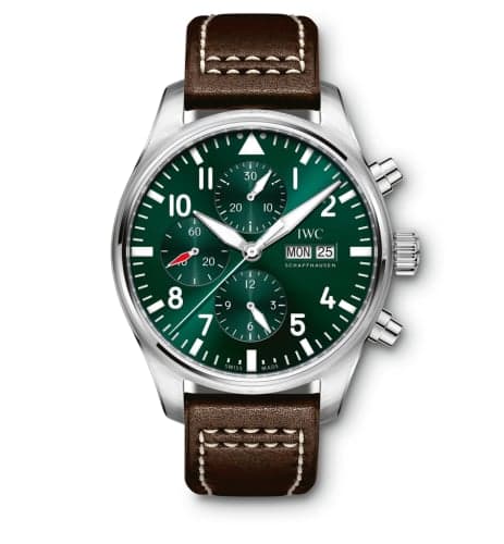 IWC Schaffhausen Pilot's Watch Chronograph Stainless Steel / Racing Green / Calf