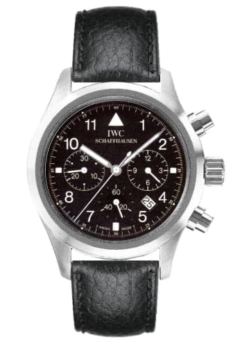IWC Schaffhausen Pilot's Watch Chronograph Mecaquartz Stainless Steel / Black / Strap