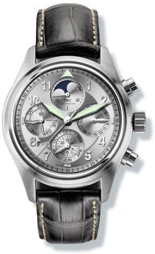 IWC Schaffhausen Pilot's Watch Spitfire Chronograph Perpetual Calendar Stainless Steel / Silver / Sincere