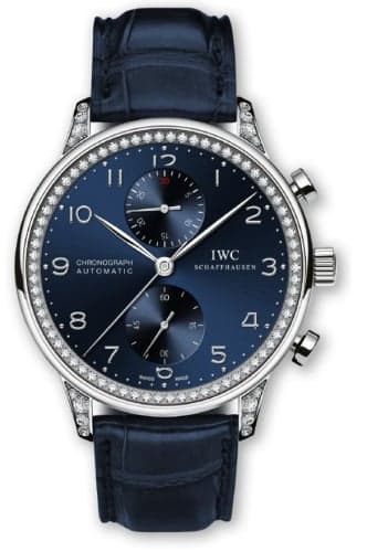 IWC Schaffhausen Portuguese Chrono-Automatic White Gold / Diamond / Blue