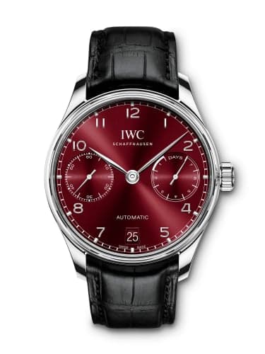 IWC Schaffhausen Portugieser Automatic 5007 Stainless Steel / Burgundy