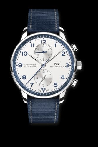 IWC Schaffhausen Portuguese Chrono-Automatic Stainless Steel / Bucherer Blue