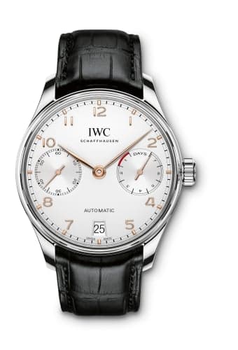IWC Schaffhausen Portugieser Automatic 5007 Stainless Steel / Silver - Gold Numerals
