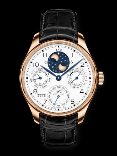 IWC Schaffhausen Portugieser Perpetual Calendar Double Moon “150 Years” Red Gold / White
