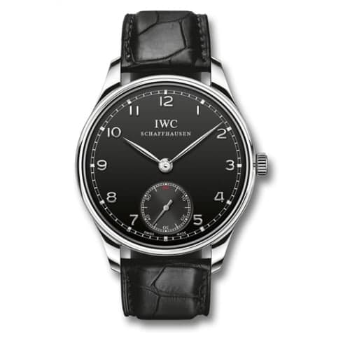 IWC Schaffhausen Portuguese Hand-Wound Black