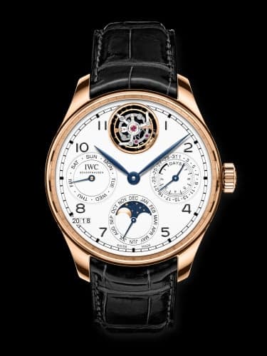 IWC Schaffhausen Portuguese Perpetual Calendar Tourbillon Edition “150 Years” Red Gold / White
