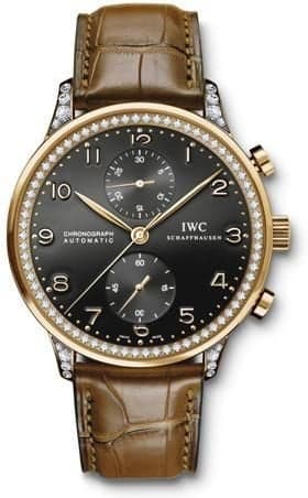 IWC Schaffhausen Portuguese Chrono-Automatic Rose Gold / Black / Diamond