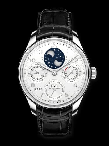 IWC Schaffhausen Portugieser Perpetual Calendar Double Moon Platinum / Silver